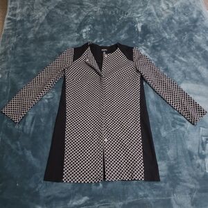 Soho Apparel Black and White Checkered Blazer, Sz M